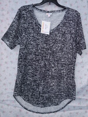 Womens Blouse Lularoe S Black and White with Nice Design New