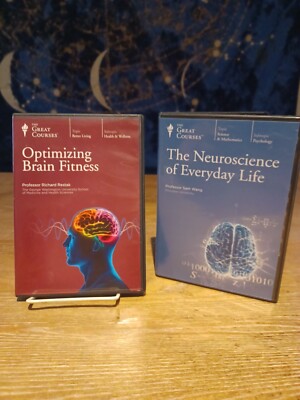 GREAT COURSES DVD LOT: Neuroscience of Everyday Life 6 Disc + Optimizing Brain 