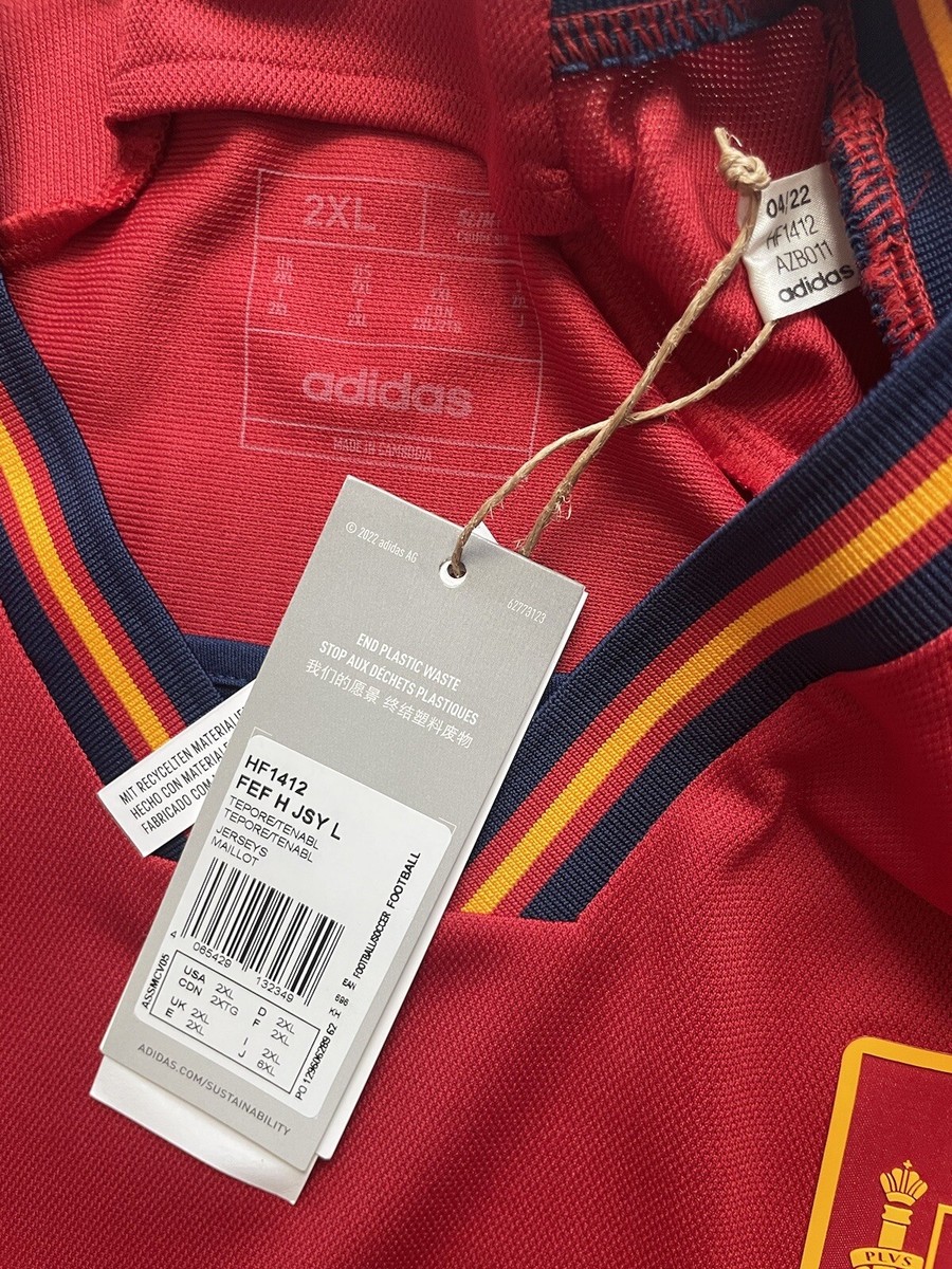 2022/23 Spain Home Jersey #9 Gavi 2XL Long Sleeve Adidas