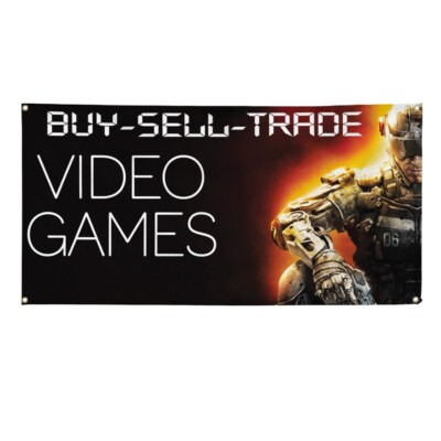 Vinyl Banner Multiple Sizes Buy Sell Trade Video Games Business Trade Shows