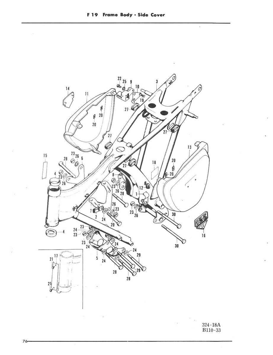 HONDA Parts Manual CB125 S1 1974 Replacement Spares Catalog List