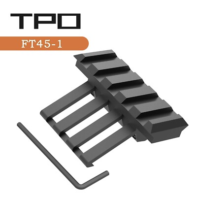 45 Degree Angled Offset Skeleton Side Rail Scope Accessory Sight Mount ...