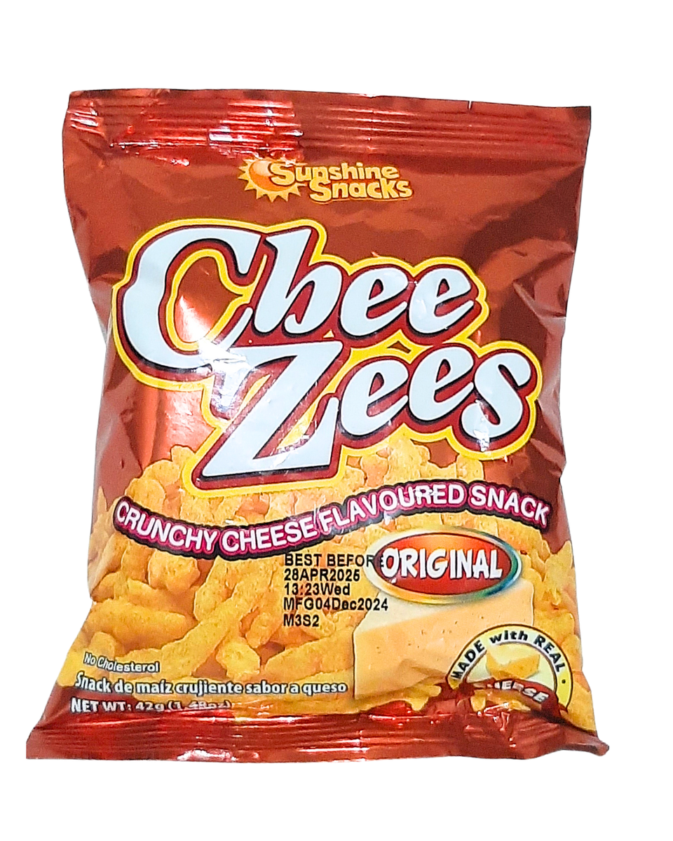 Chee Zees Jamaican Cheese Snacks - 12 Pack | Crispy & Cheesy Snack