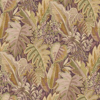Grandeco Ciara Autumn Leaves Aubergine Tapete Naturistic Paste The Wall Vinyl