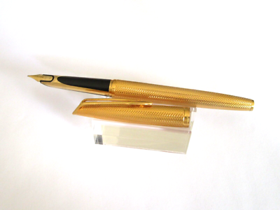 Stylo Plume Waterman Captivant Modèle CF - Motif "grains D'orge", Plume En Or, état Très Bon (occasion)