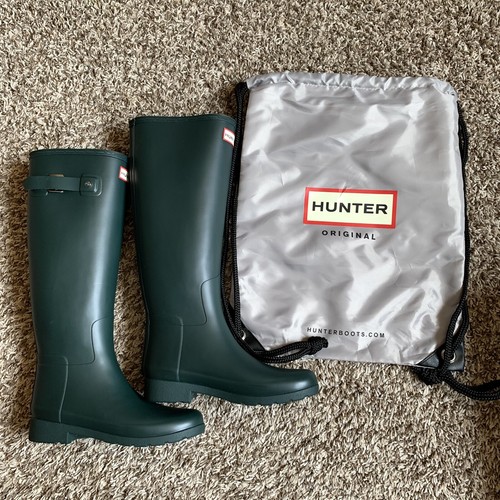 Nuevo En Bolsa Hunter Original Tall Impermeable Botas de lluvia en verde,  talla 5 EU 36 | eBay