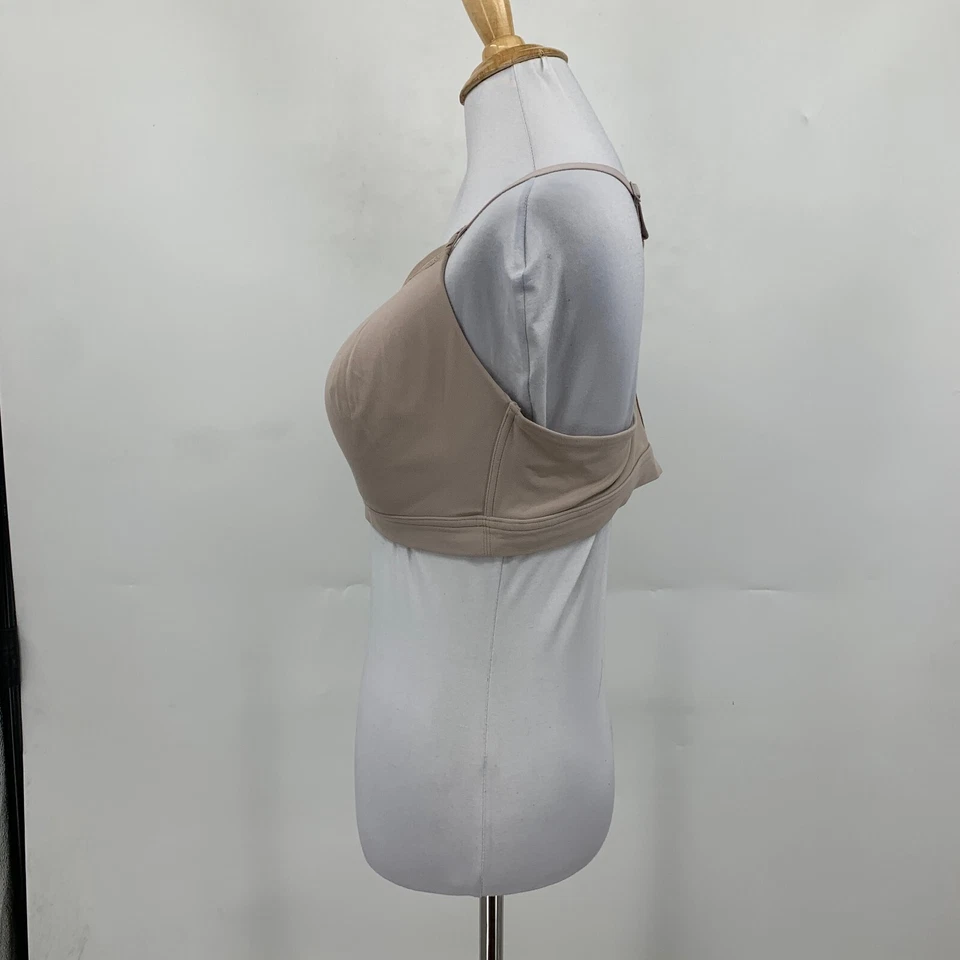 Athleta Everyday Bra Womens L Large Beige Wireless Lined Racerback Slight Padded - Image 4 of 4