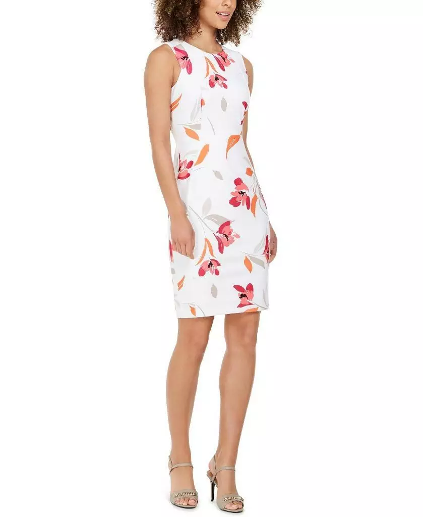 CALVIN KLEIN Dress sz 6 Floral Print Brand New with Tag FREE