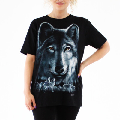 Indiana Dog Wolf T-Shirt all over Print beid T-Shirts Men woman Unisex Biker