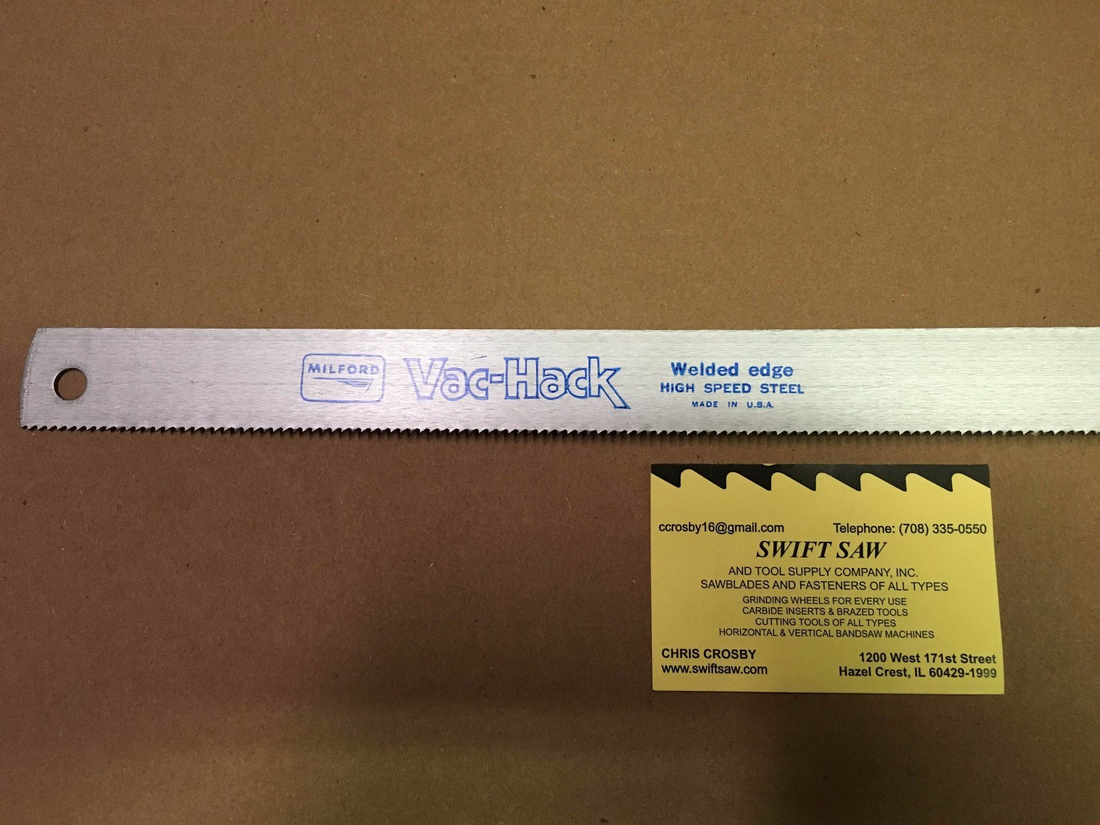 10PCS 16" X 1" X .050 X 10T POWER HACK SAW BLADE MILFORD VACHACK