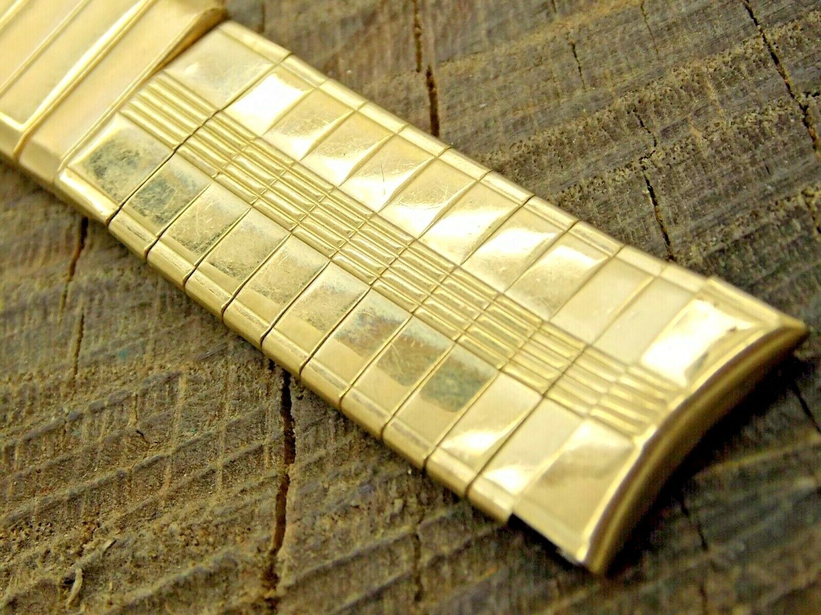Crown USA Vintage NOS Unbenutzt Gold Gefüllt Expansion Uhr Band 17.5mm Armband