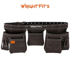 Wrightfits Work Tool Belt Pouch Multiple Pockets Tool Belt Pouch Leather Joiners