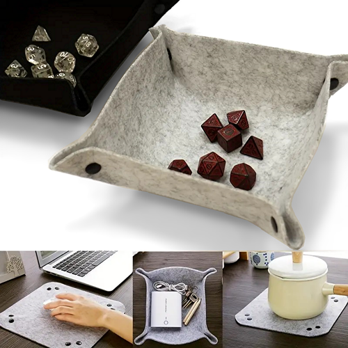 (6) 16mm Glow Dark Dice w/Pouch + Dice Rolling Tray + Dice Cup Bundle New - Picture 13 of 13