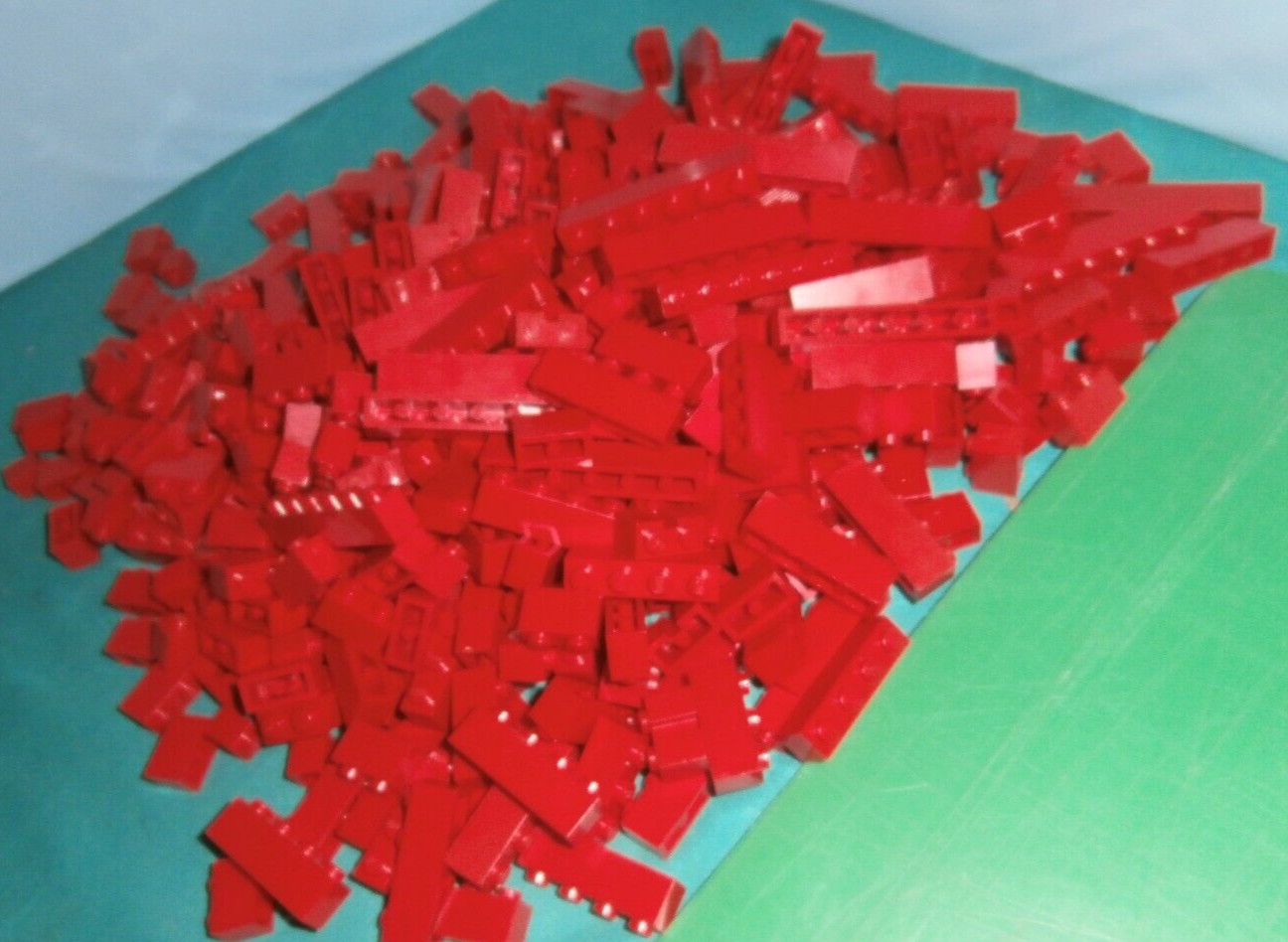 LEGOS - RED BRICKS - SINGLE WIDTH - FIVE SIZES