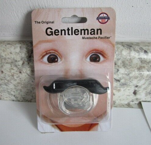 Gentleman Moustache Pacifier NIP Funny Fooler Binky