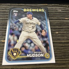 2024 Topps Update US-105 Bryan Hudson Milwaukee Brewers Rookie