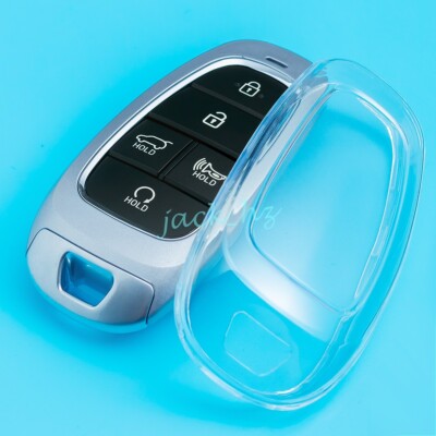 For Hyundai Crystal Clear Smart Car Key Fob Cover Case Protector Accessories