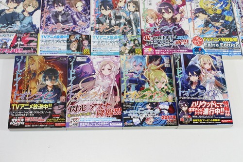 Lot 18 Sword Art Online SAO Vol 1~18 Graphic Light Novel Japanese Reki Kawahara - Picture 4 of 9