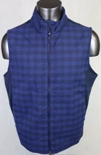 Peter Millar Vest Mens XL Navy Blue Fuse Elite Flannel Hybrid Performance $220