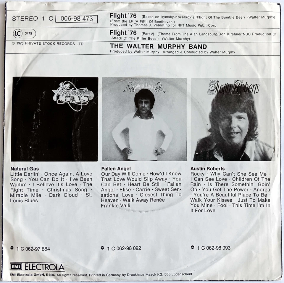 The Walter Murphy Band – Flight '76 (1976) Vinyl, 7", Filmmusik, gebraucht - Bild 2 von 4