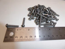 10-24 x 1 Round Head Slotted Machine Screw SS 18-8 VINTAGE USA Made Qty 50