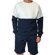 Mens Tracksuit Sweatshirt  Shorts Set Blue Medium RRP  50 Boohoo Man Set