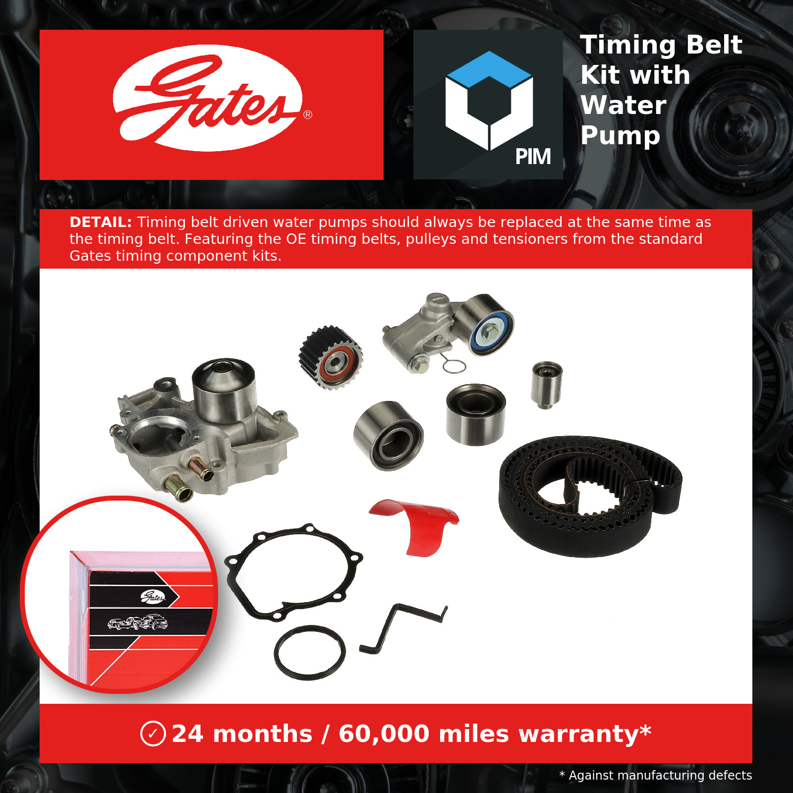 Gates Timing Belt & Water Pump Kit KP25612XS-3 Set 5612XS 788313246 OE Quality - Image 12