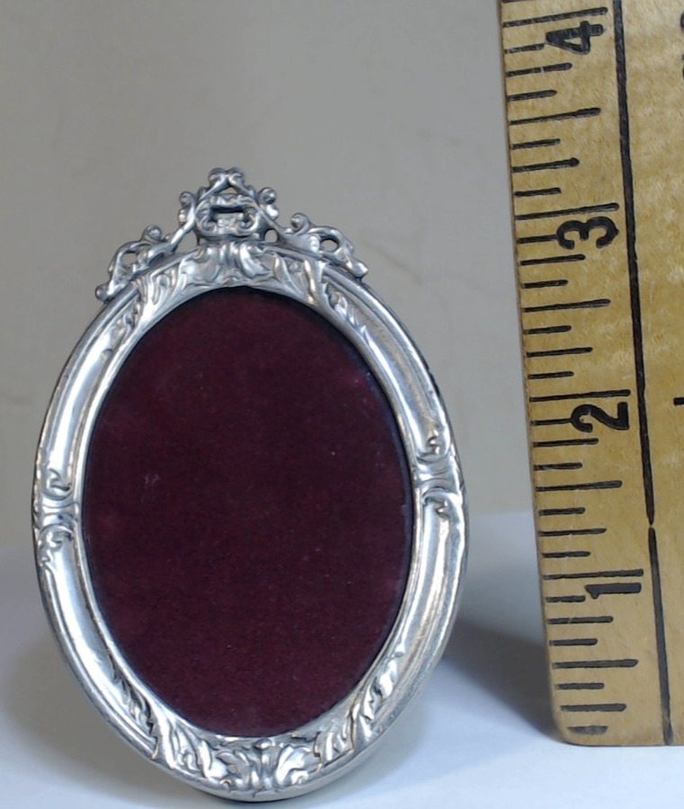 Vtg USA Elias-1982 Pewter/ 925 Fine Sterling Silver Ornate Picture