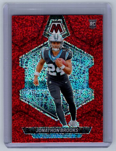 2024 Panini Mosaic #345 Jonathon Brooks Red Sparkle