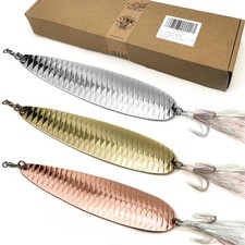VMSIXVM Magnum Flutter Spoons Deep Sea Jigging Lures 7.5-9" Large Salmon Bass Wa