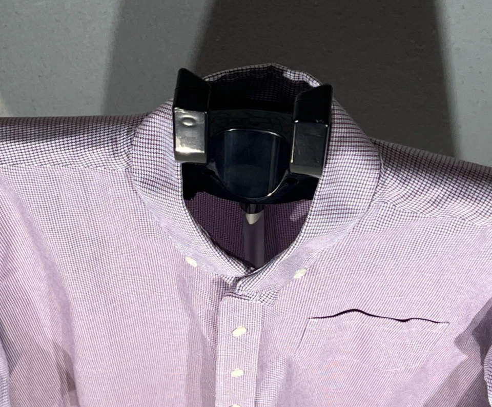 Camisa de vestir Kirkland Signature para hombre calce tradicional sin planchar borgoña 17 x 34/35 Foto 4 de 4