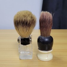Klenzo Shaving Brushes Rubberset Made Rite Pure Badger Lucite Handle B1084 B843