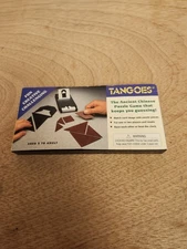 Vintage 1991 TANGOES Tangram Chinese Puzzle GAME 7 Pc  BRAINTEASER w/ Case