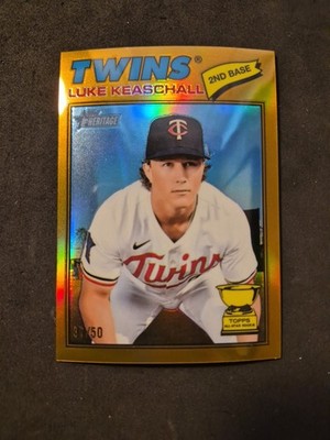 Luke Keaschall [Gold Bordered Chrome] #116 2026 Topps Heritage #'d 37/50