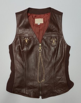 Alberto Makali Women's Brown Partially Leather Lined Vest Size 6