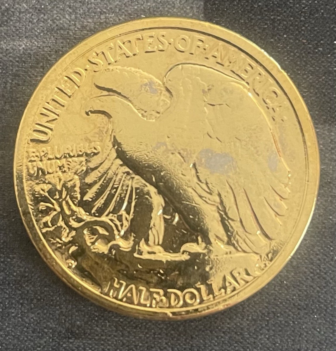 最終大幅値下げ激レア50sUNIVERSALOVERALL vintageつなぎ 1943 S Walking Liberty Half Dollar 90% Silver and Gold Plated