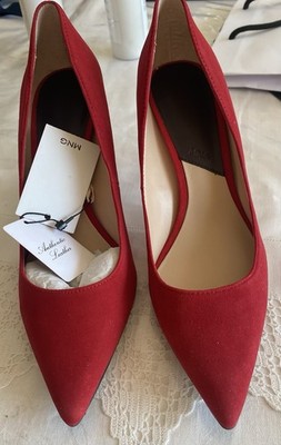 Pumps   rot Wild Leder Mango MNG 37 Neu