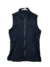 Lululemon black Down for it all goose down vest womens 10 outdoor winter
