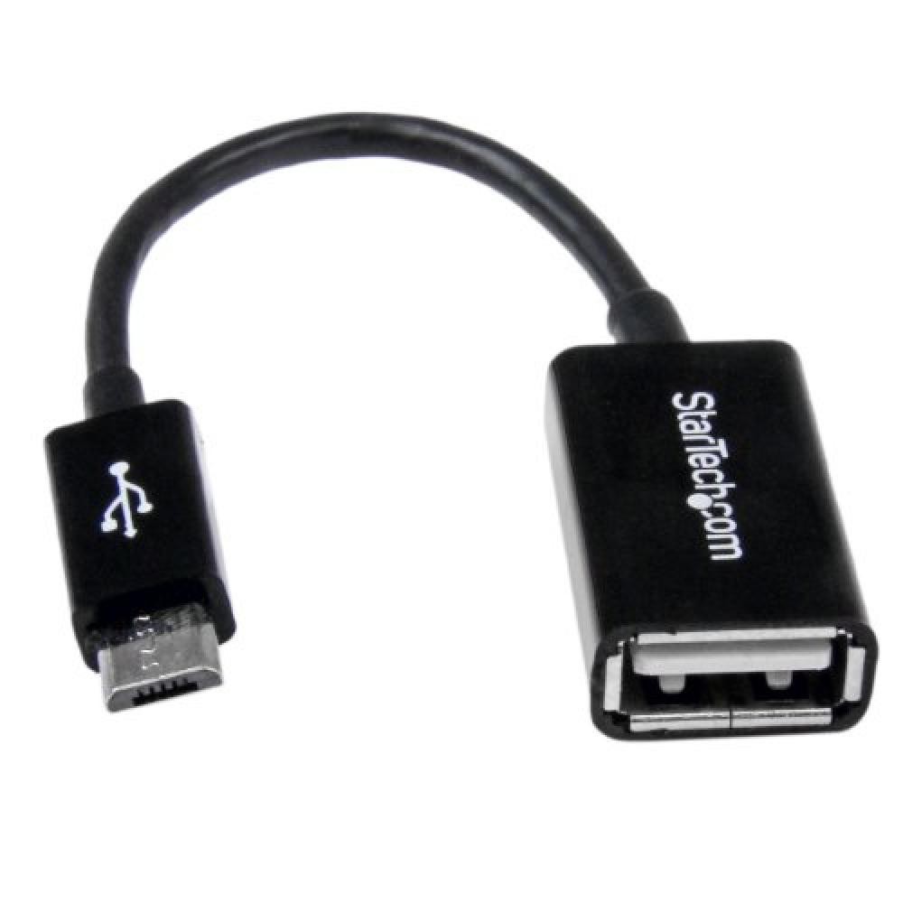 (TG. 13 cm) Startech.Com Cavo Adatattore Micro USB a USB Femmina Otg da Viaggio,