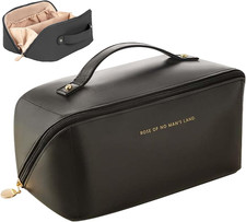 Borsa Cosmetica Da Viaggio, Trousse Trucchi Donna in Morbida Pelle PU, Borsa Da 