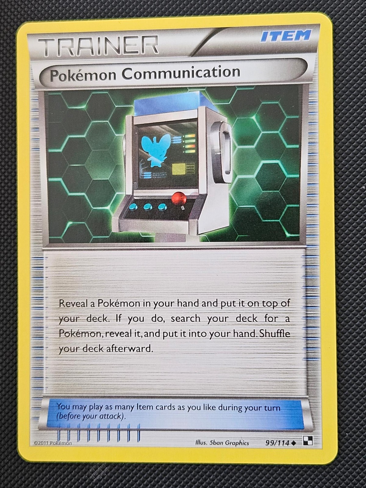 POKEMON COMMUNICATION 99/114 UC BLACK & WHITE POKEMON NM/M 2011