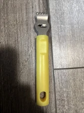 Yellow Handled Vintage Lemon Zester Stainless Steel Kitchen Utensil