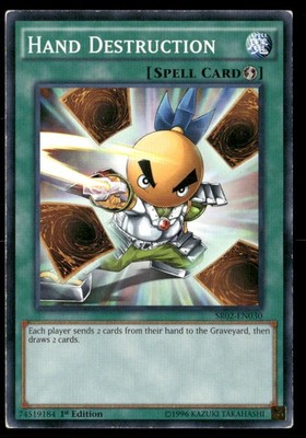 yugioh hand destruction deck YU-GI-OH! - Stamping (SDBE-EN022) - Structure Deck: Saga of Blue-Eyes White Dragon - Unlimited Edition may be 1st or Unlimited Edition Yugioh Card Destruction Starter Deck