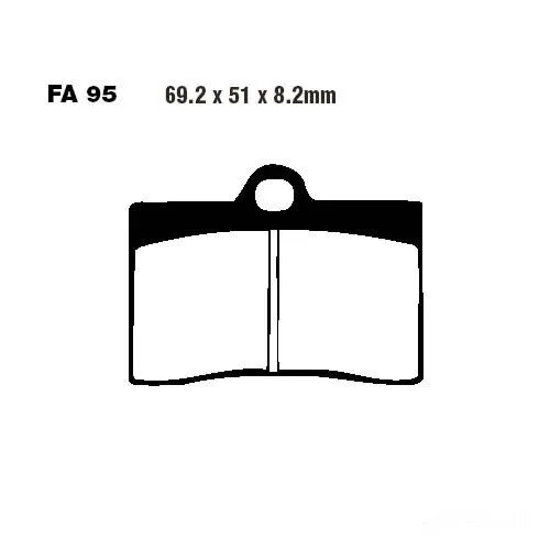 Bremsbelag BremsbeläGe EBC FA095 Vorne MZ MUZ Skorpion 660 Tour Bj. 1994-2002-image