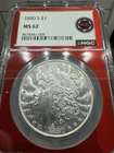1880-S $1 Morgan Silver Dollar NGC MS 62