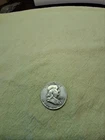 1957 D Ben Franklin 90% Silver Half Dollar, Circulated G-BU Condition@@@ F-1