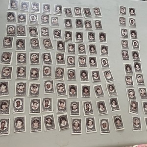 Lot Of 151 Brown & Green Mix Of 1960's Baseball Stamps/ Sports