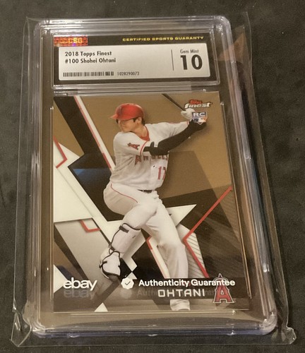 2018 Topps Finest - Shohei Ohtani #100 (RC) CSG 10 MVPs WSC LAA LAD