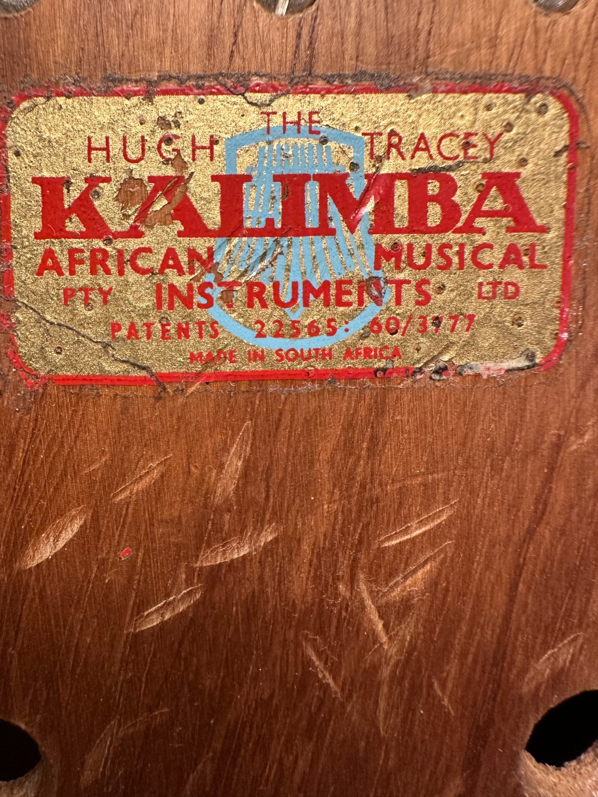 Vintage HUGH TRACEY Kalimba African folk Musical HARP Instrument South Africa