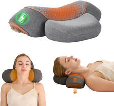 3-In-1 Rechargeable Neck Massager Pillow with Heating  Traction, Deep Tissue Pa